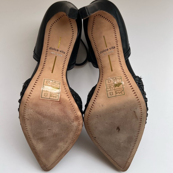 Dolce Vita Kalila O’Dorsay Jute Black Ankle Strap Pumps - Picture 8 of 10